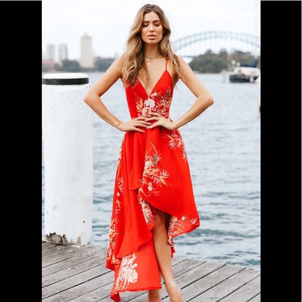 Red High Low Dress